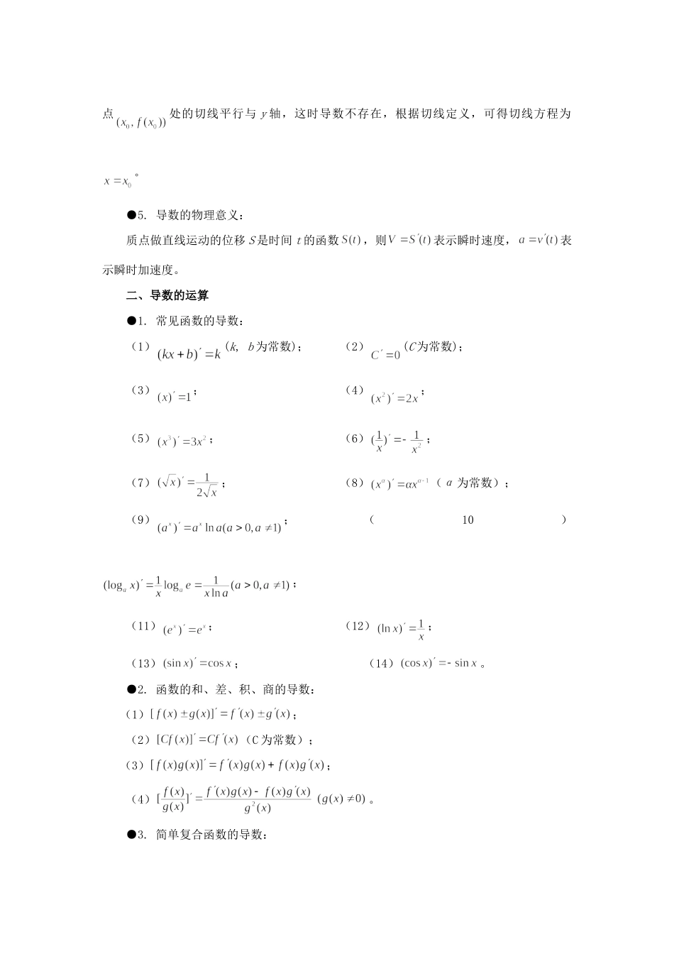 山东省烟台市芝罘区高考数学 知识点总结 专题9 导数及其应用 新人教A版试卷_第2页