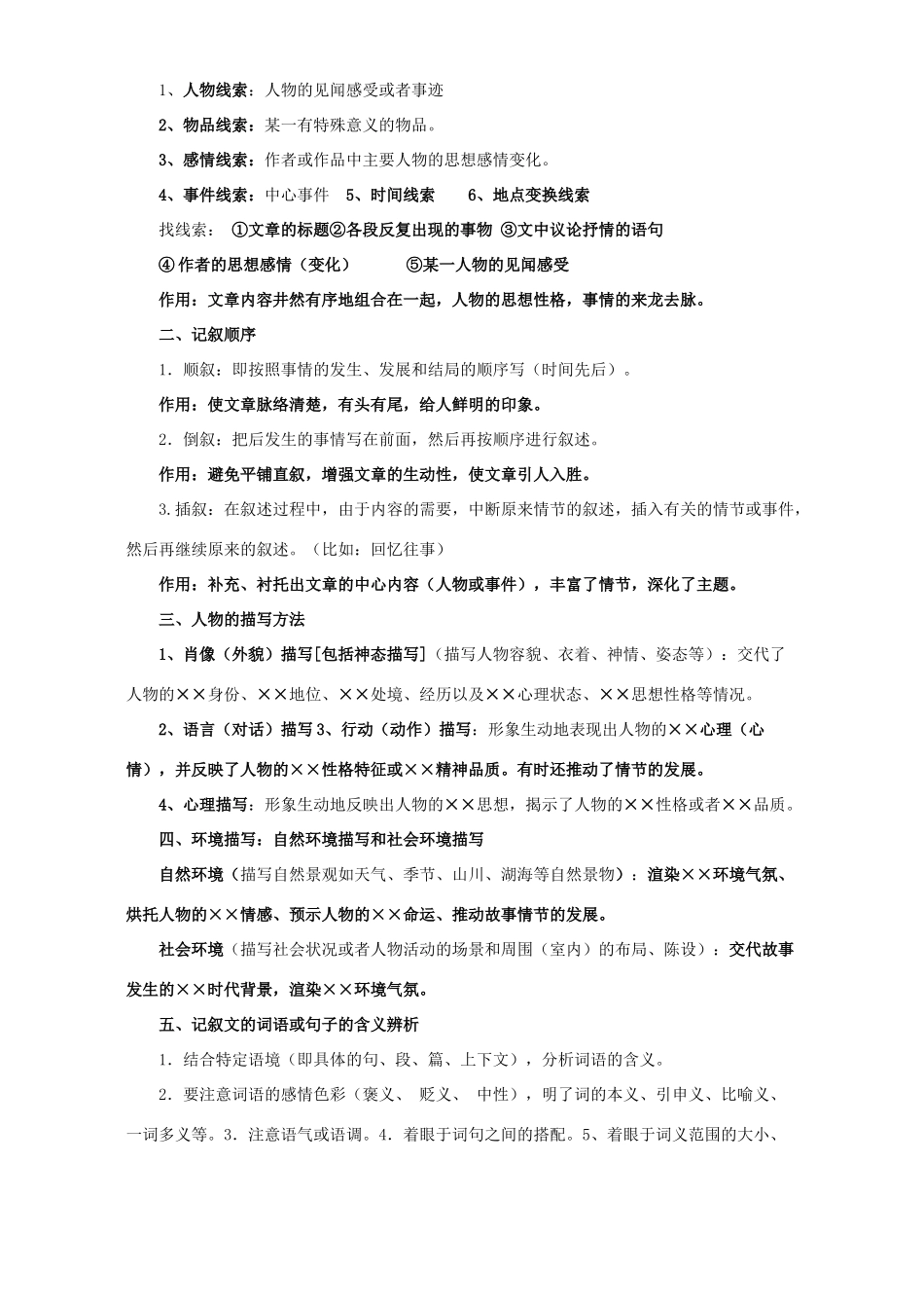 初中语文文体知识点知识精讲 试题_第2页