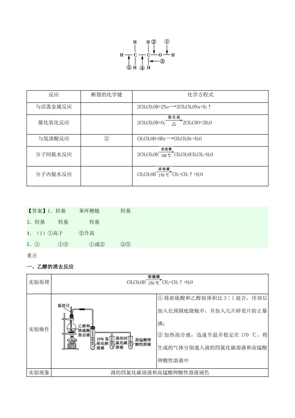 高中化学 第三章 烃的含氧衍生物 第一节 醇酚（第1课时）练习 新人教版选修5-新人教版高二选修5化学试题_第2页