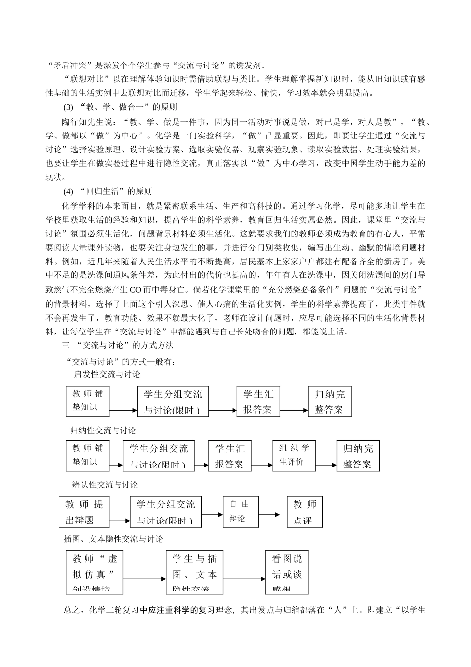 化学二轮复习中“交流与讨论”的原则方法_第2页