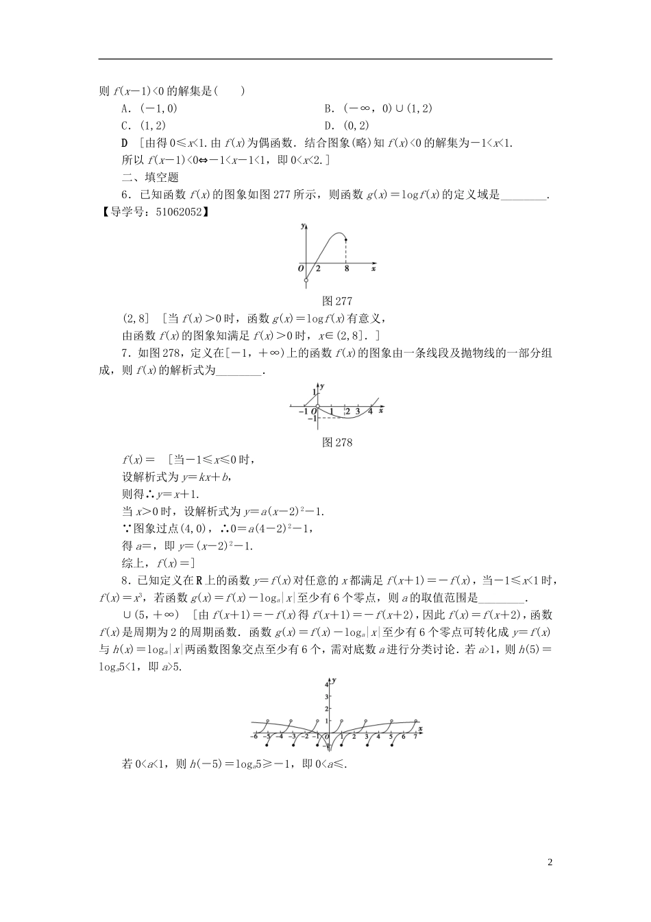 （浙江专版）高考数学一轮复习 第2章 函数、导数及其应用 第7节 函数的图象课时分层训练-人教版高三全册数学试题_第2页