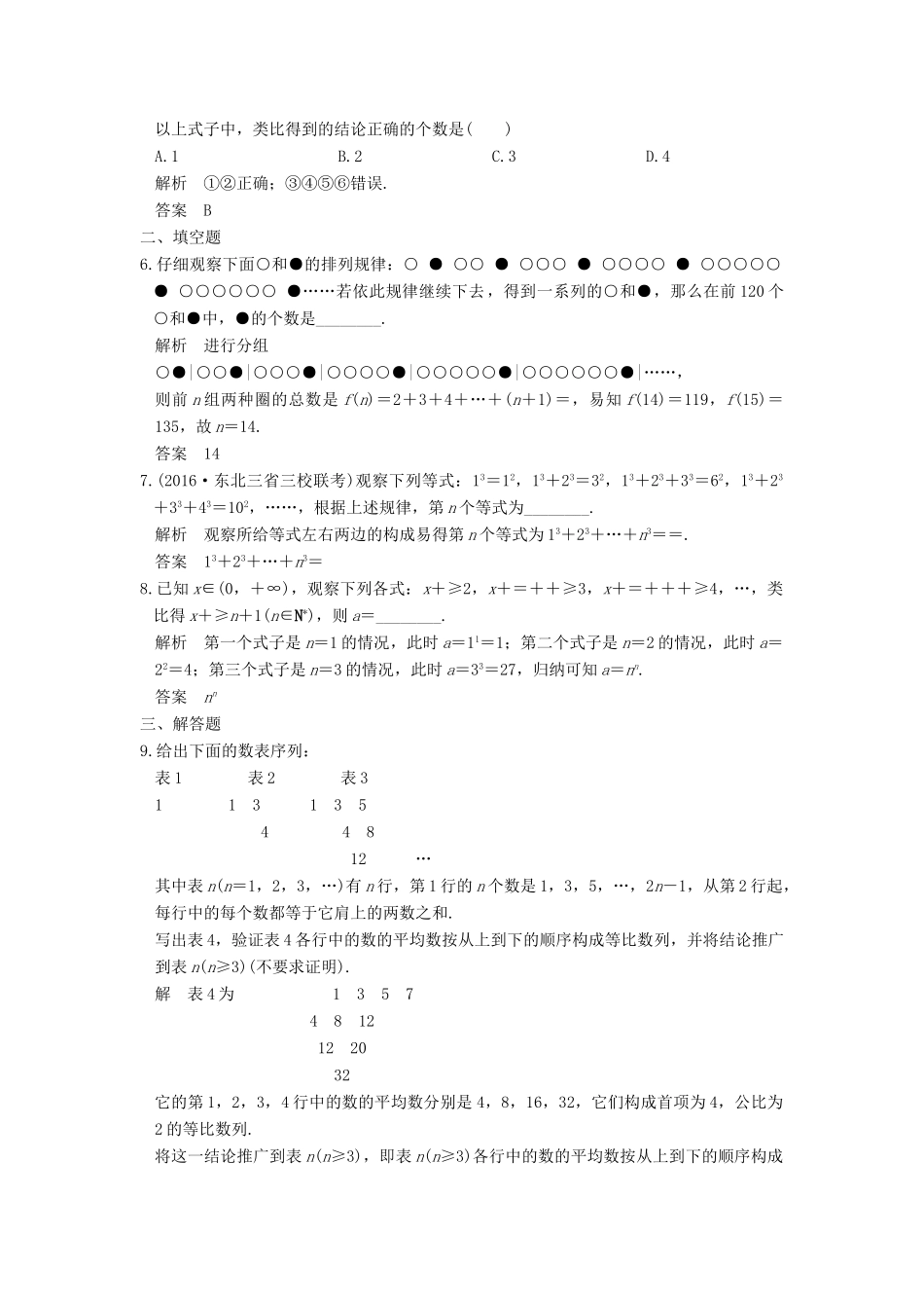（全国通用）高考数学一轮复习 第十三章 推理与证明、算法与复数 第1讲 合情推理与演绎推理练习 理 新人教A版-新人教A版高三全册数学试题_第2页