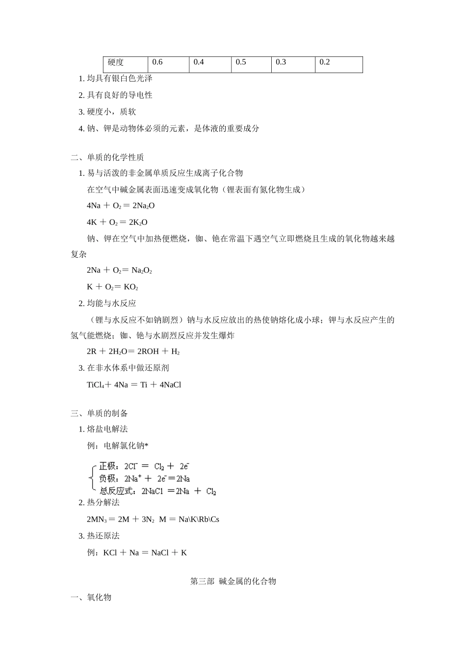 高一化学碱金属的综合提高知识精讲_第3页