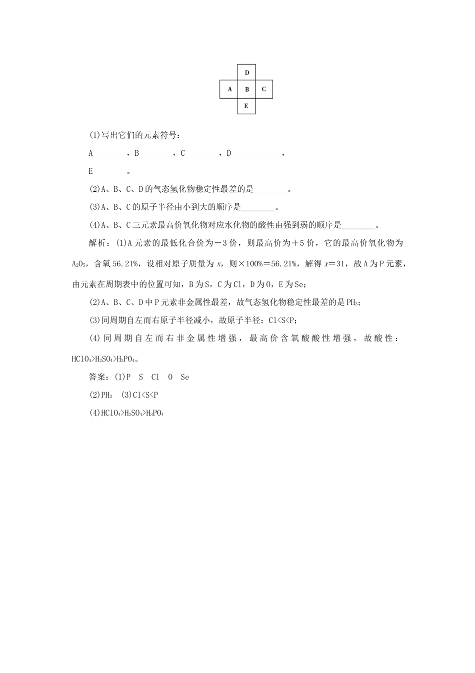 高中化学 专题1 微观结构与物质的多样性 1-1-2 元素周期律跟踪练习 苏教版必修2-苏教版高一必修2化学试题_第3页