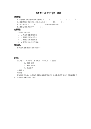 《调查小组在行动》习题1
