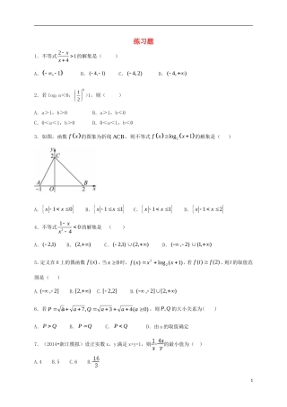 高中数学 全一册练习题 新人教A版选修4-5-新人教A版高二选修4-5数学试题