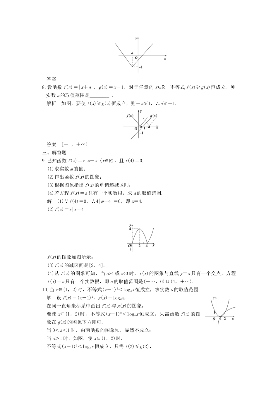 （山东专用）高考数学一轮复习 第二章 函数概念与基本初等函数1 第7讲 函数的图象习题 理 新人教A版-新人教A版高三全册数学试题_第3页