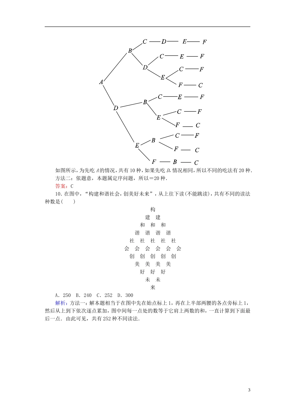 高中数学 第一章 计数原理单元测评2（含解析）新人教A版选修2-3-新人教A版高二选修2-3数学试题_第3页