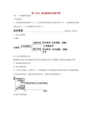 浙江省高考化学总复习 专题8 溶液中的离子反应专题（选考部分，B版）苏教版-苏教版高三全册化学试题