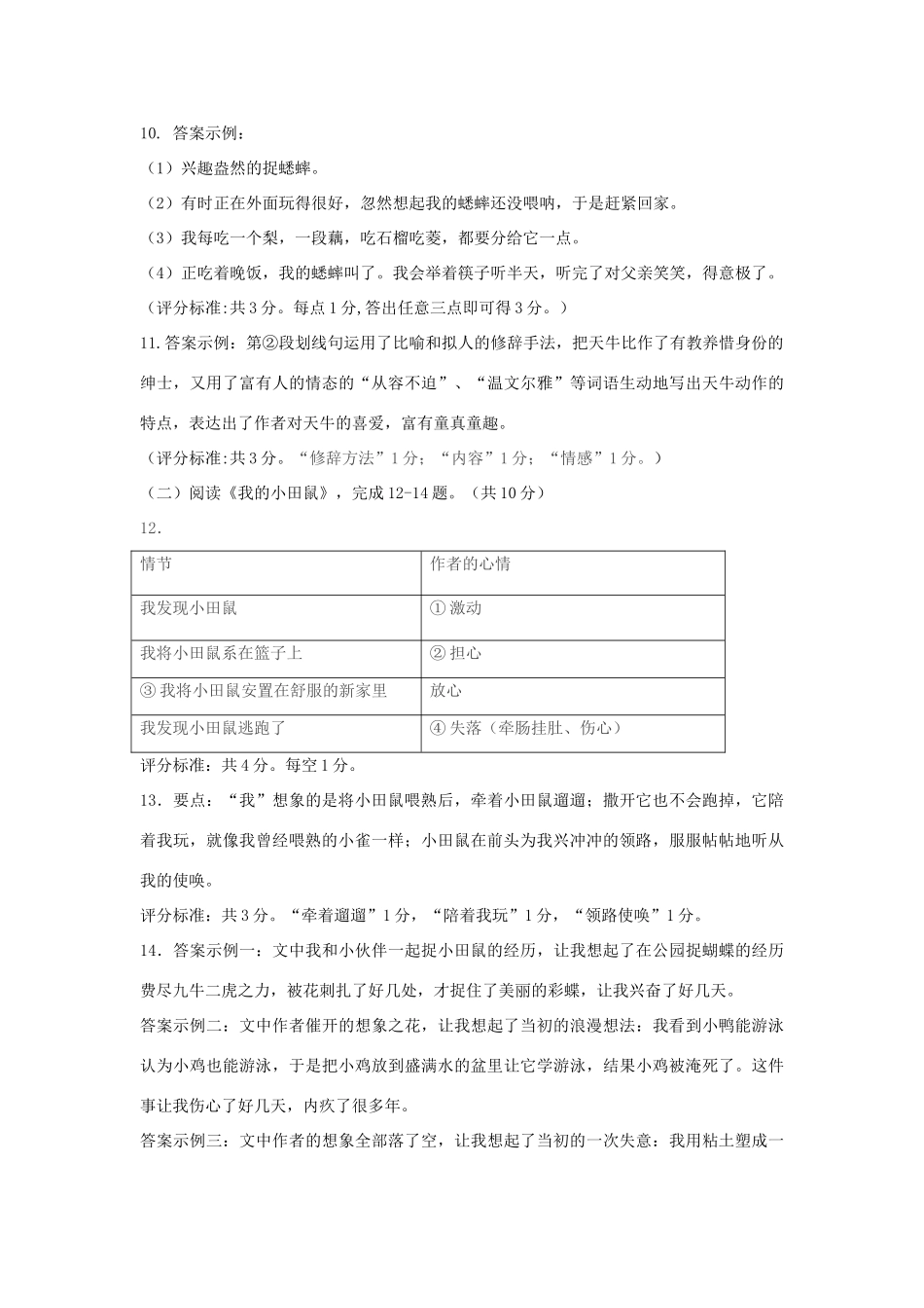 北京市房山区七年级语文下学期期中联考试题答案 新人教版 北京市房山区七年级语文下学期期中联考试题(pdf) 新人教版_第2页