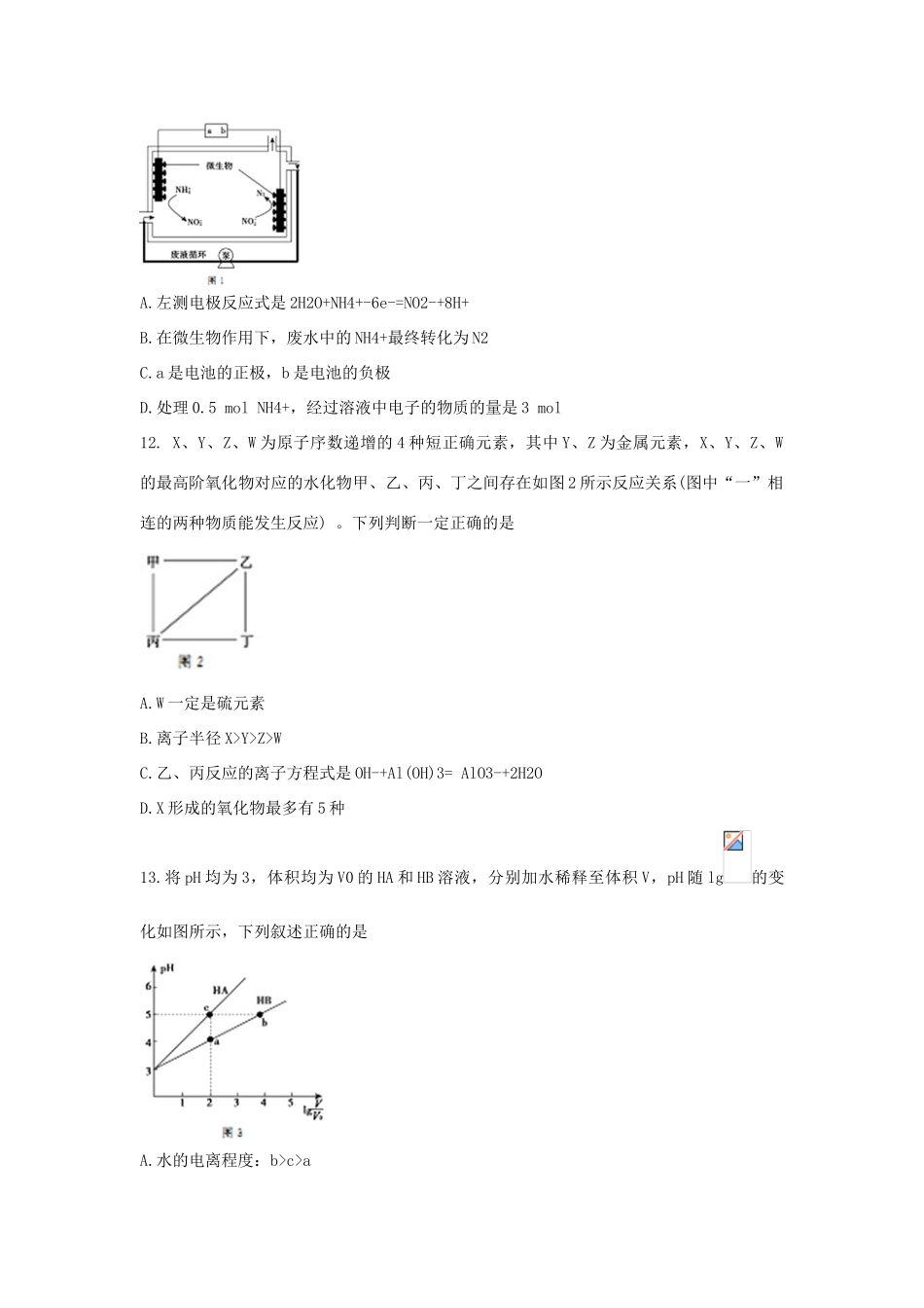 广西桂林市、柳州市高三化学综合模拟金卷（1）-人教版高三全册化学试题_第2页