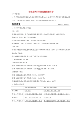 浙江省高考化学总复习 专题10 化学科学与人类文明1（选考部分，B版）苏教版-苏教版高三全册化学试题