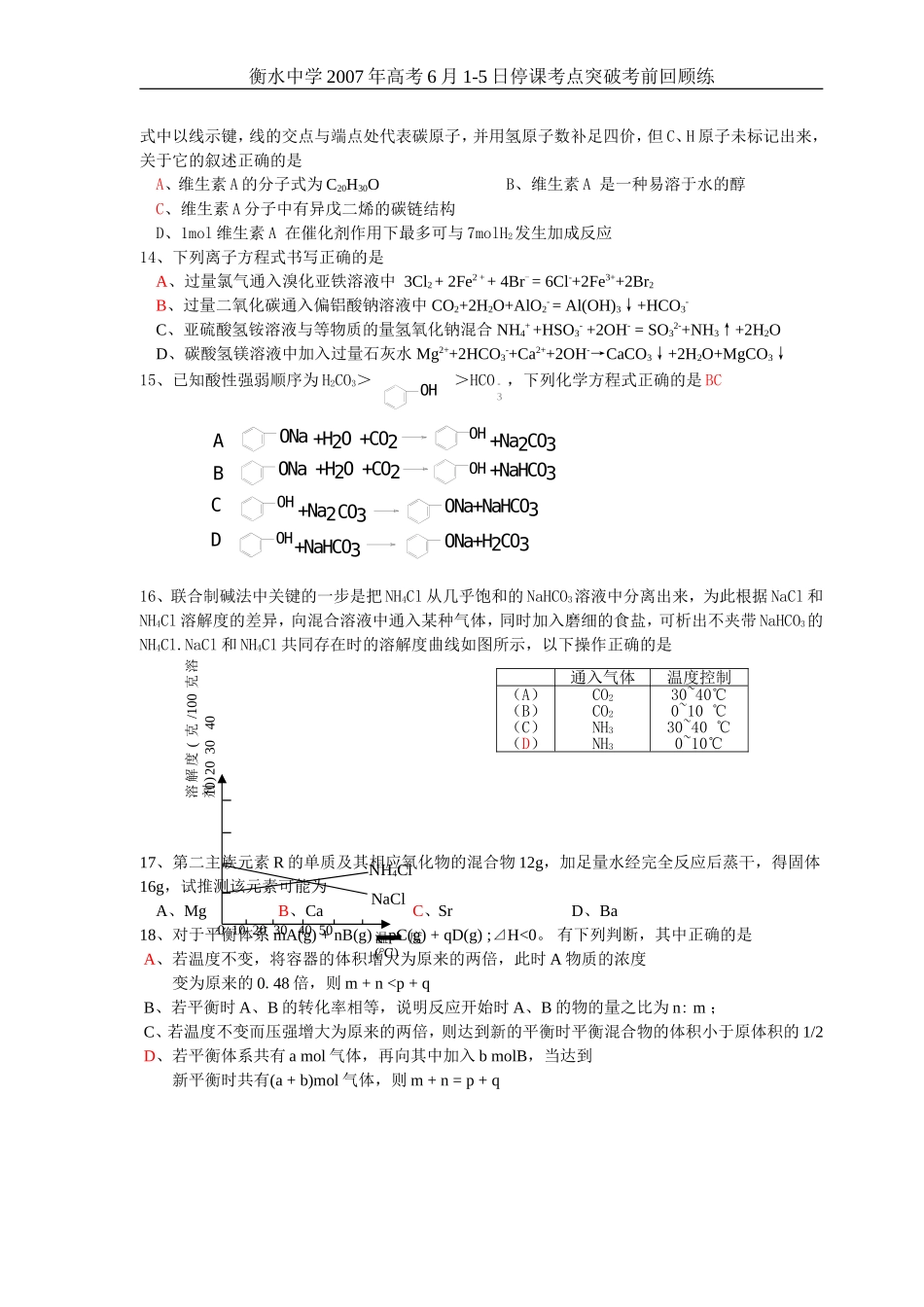 高考化学选择题训练22_第2页