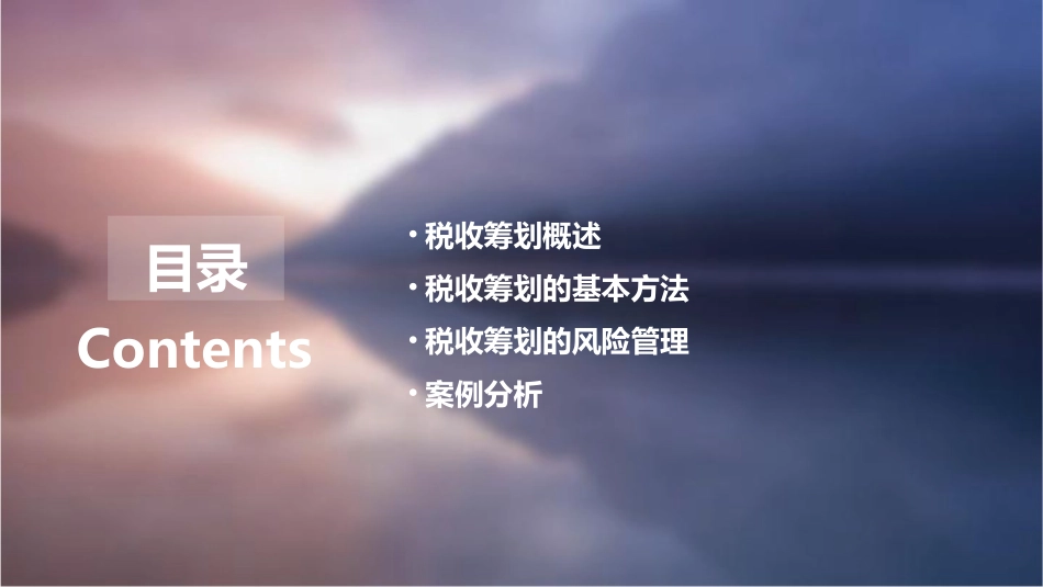 税收筹划的基本方法课件_第2页