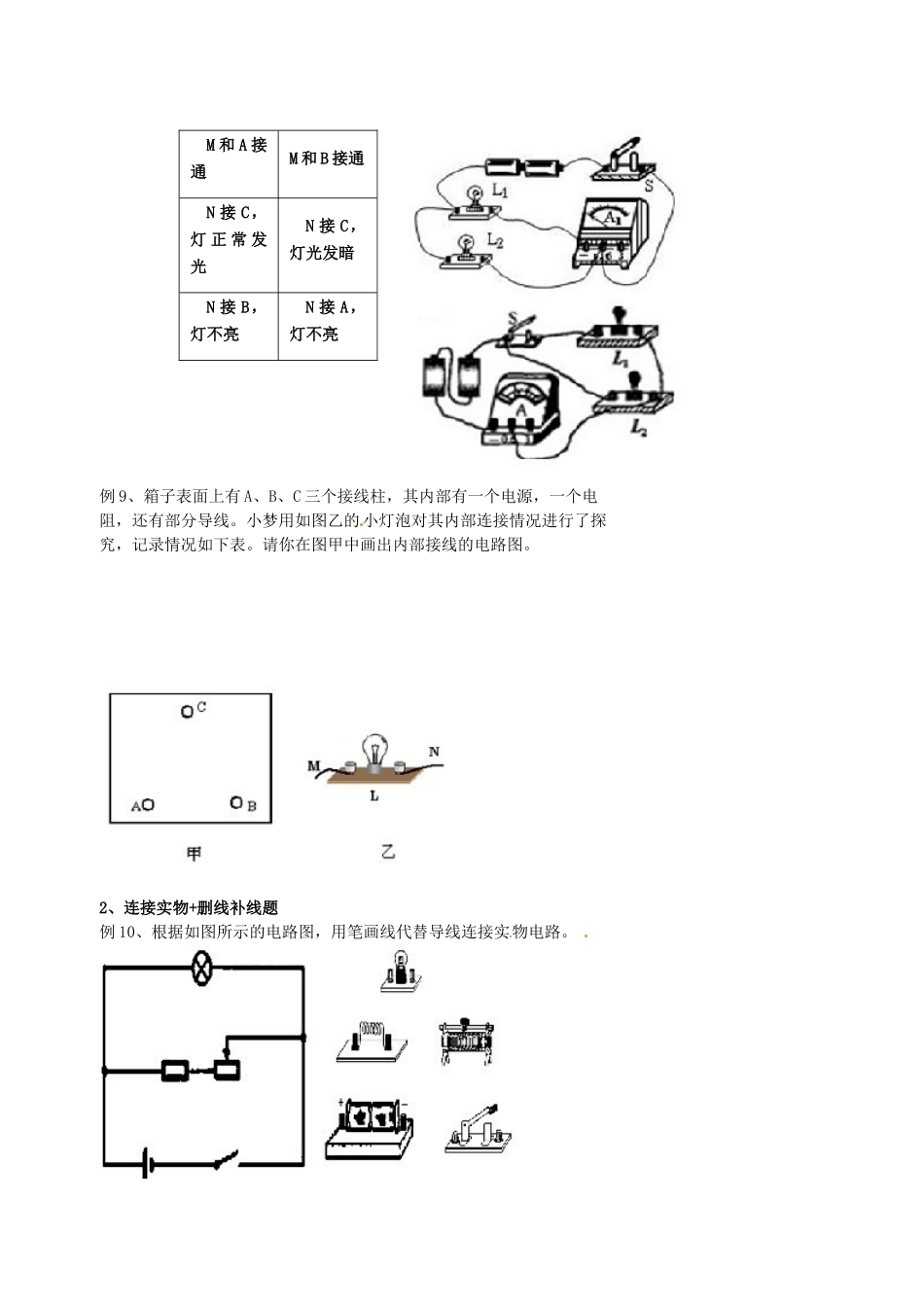 中考物理冲刺复习 力学 电学作图专题试卷_第3页