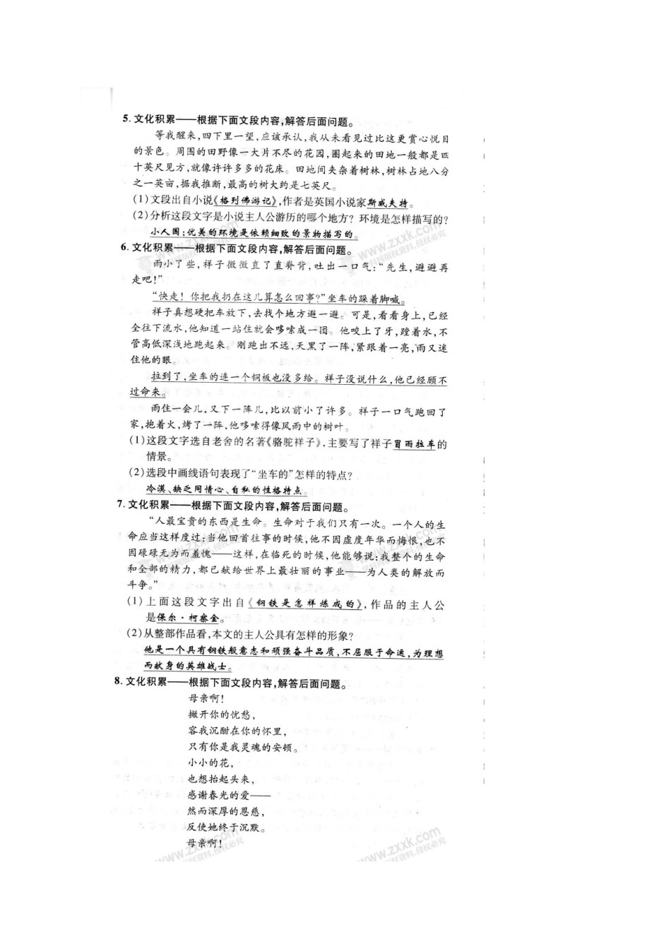 中考语文 专题强化提升卷(六)文化积累试卷_第2页