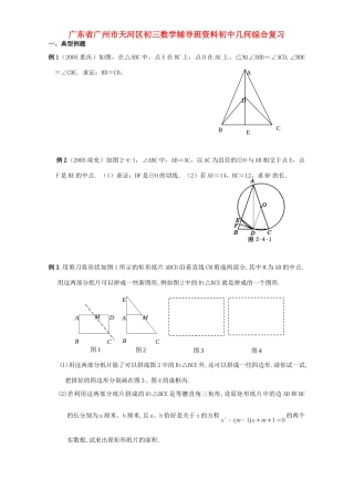 初中几何综合复习 试题
