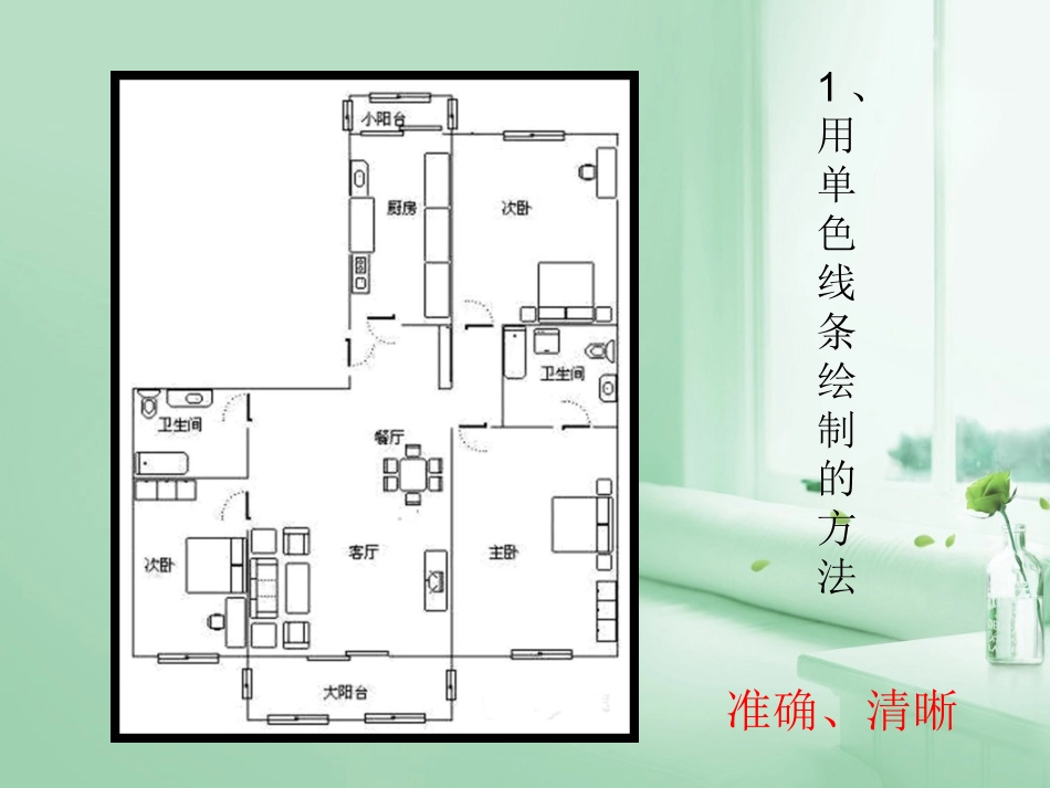 学生作品-不同方法设计自己的居室平面图_第2页