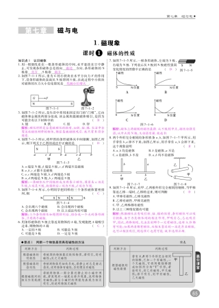 九年级物理上册 第七章 磁与电综合讲练(pdf)(新版)教科版试卷