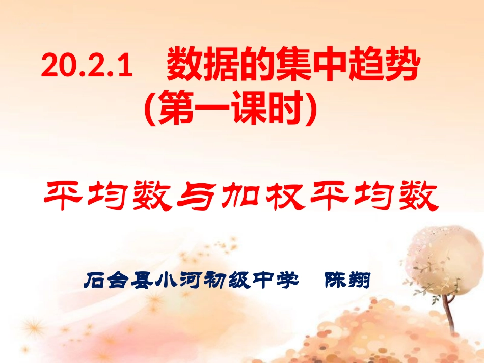 平均数、加权平均数_第1页