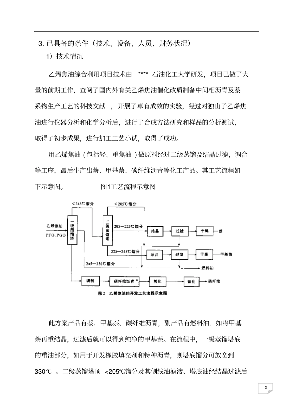 乙烯焦油催化改质制备中间相沥青及萘系物的产业化开发可行性研究报告_第3页