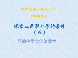 11.3探索全等三角形的条件(5)
