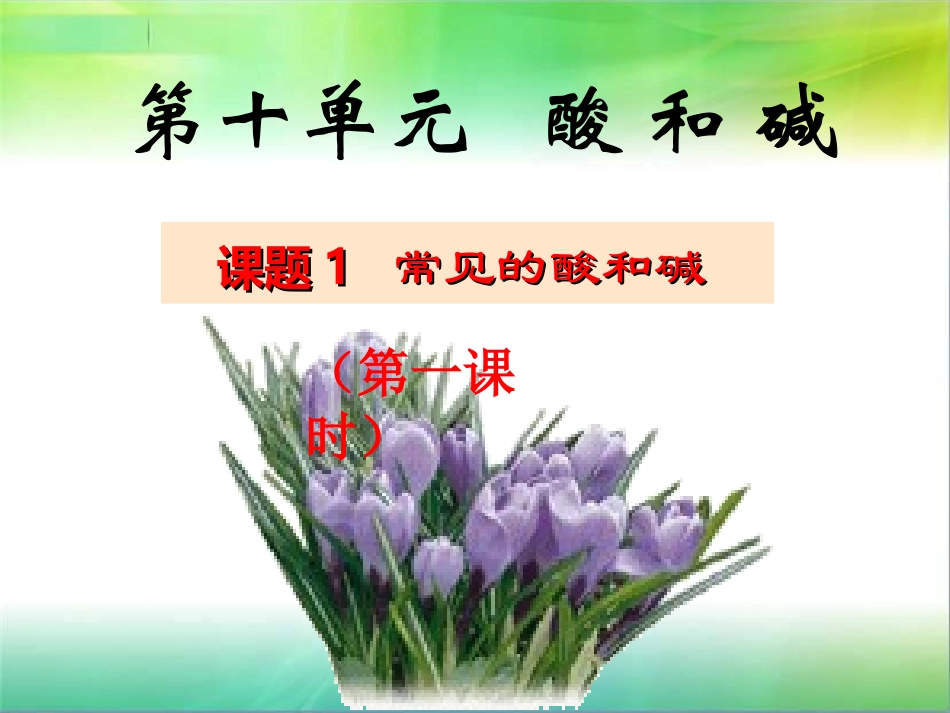 课题1常见的酸和碱第一课时_第1页