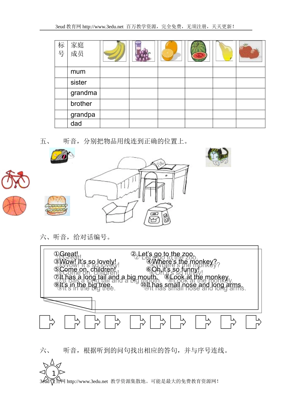 三年级英语下册期末会话考查_第2页