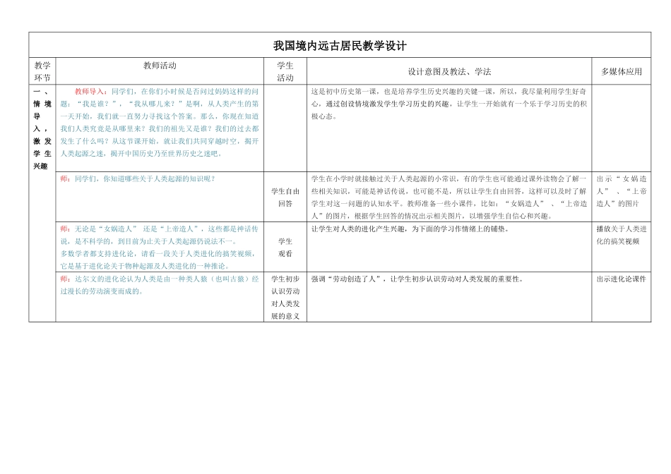 我国境内远古居民教学设计_第2页