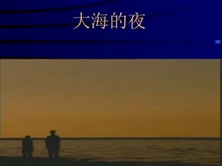 《大海的夜》课件