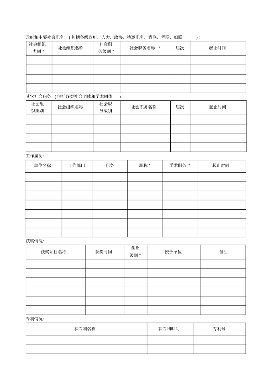 九三学社申请入社登记表申请人_第3页