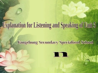 祝娟unit5Listeningandspeaking