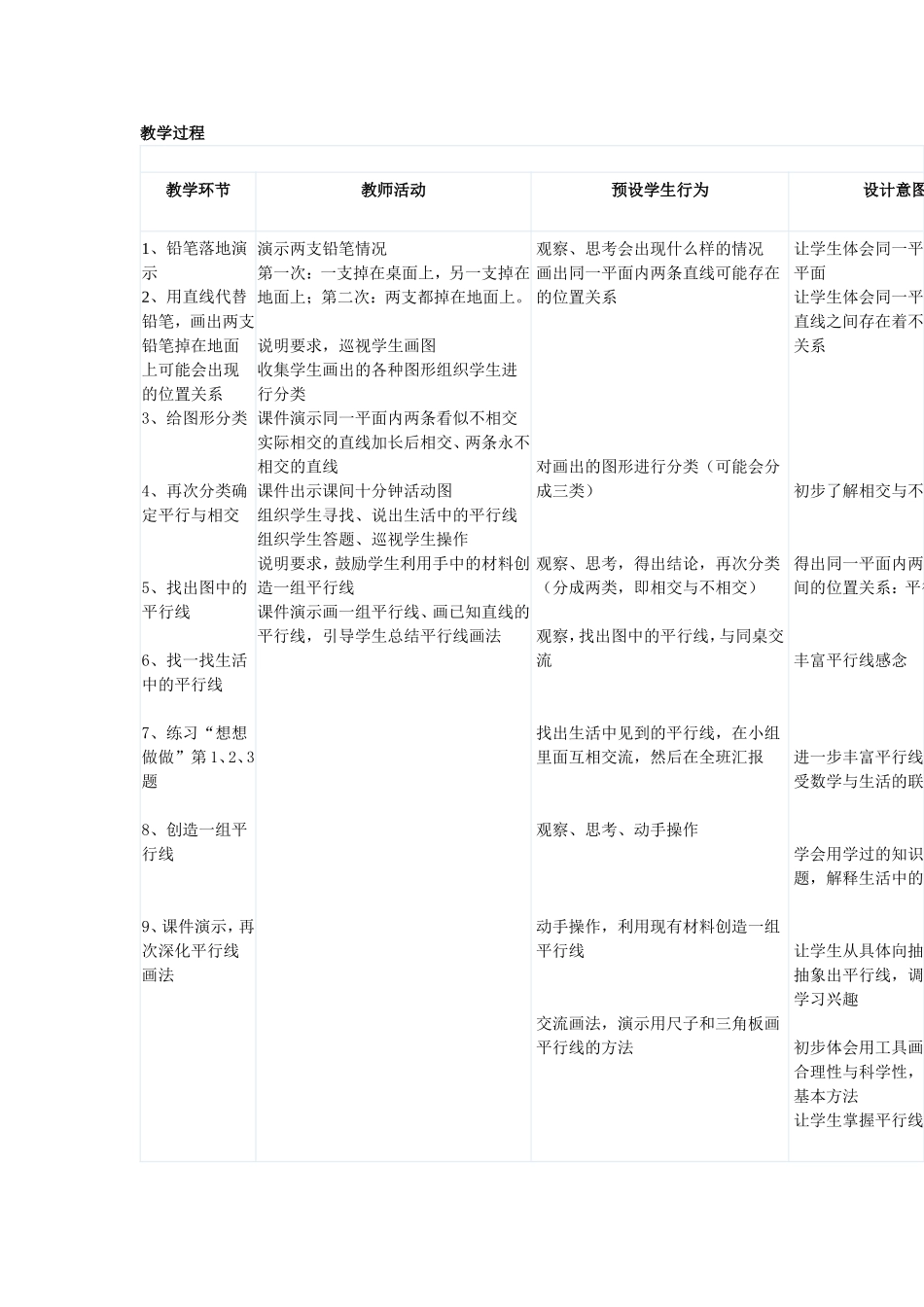 教学过程pingxingxian_第1页