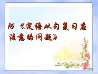 高考英语语法专题复习精品课件16：定语从句复习应注意的问题