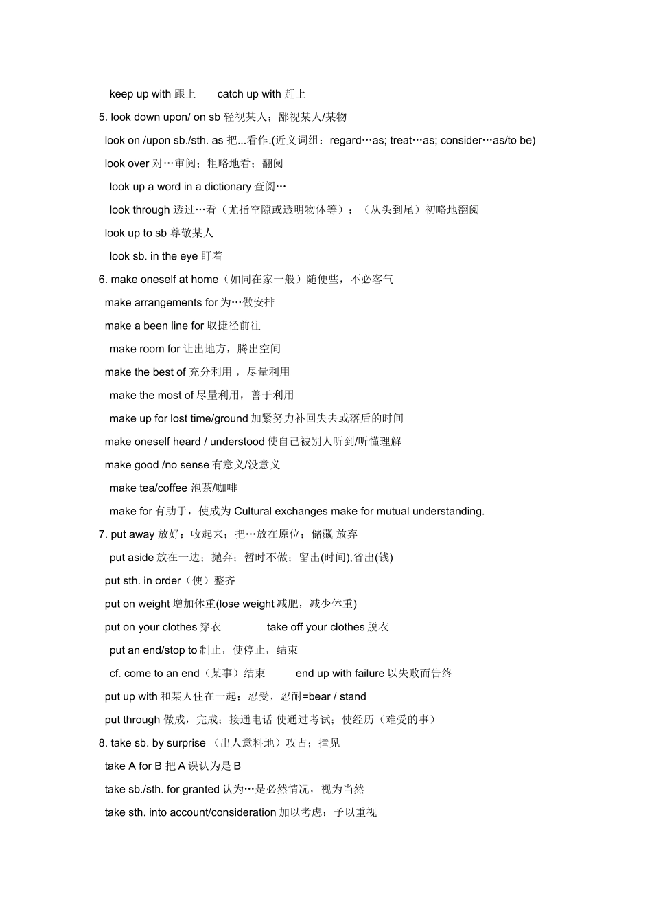 高考英语最后冲刺易错词组背诵_第2页