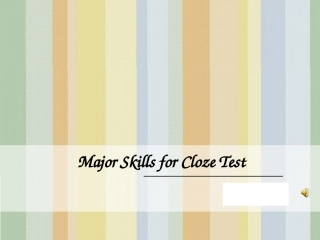 高考英语完形填空解题指导