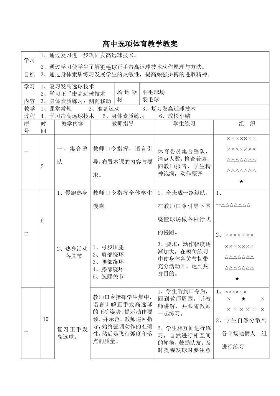 高中选项体育教学教案2_第1页