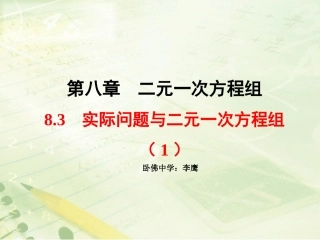 4应用二元一次方程组—增收节支