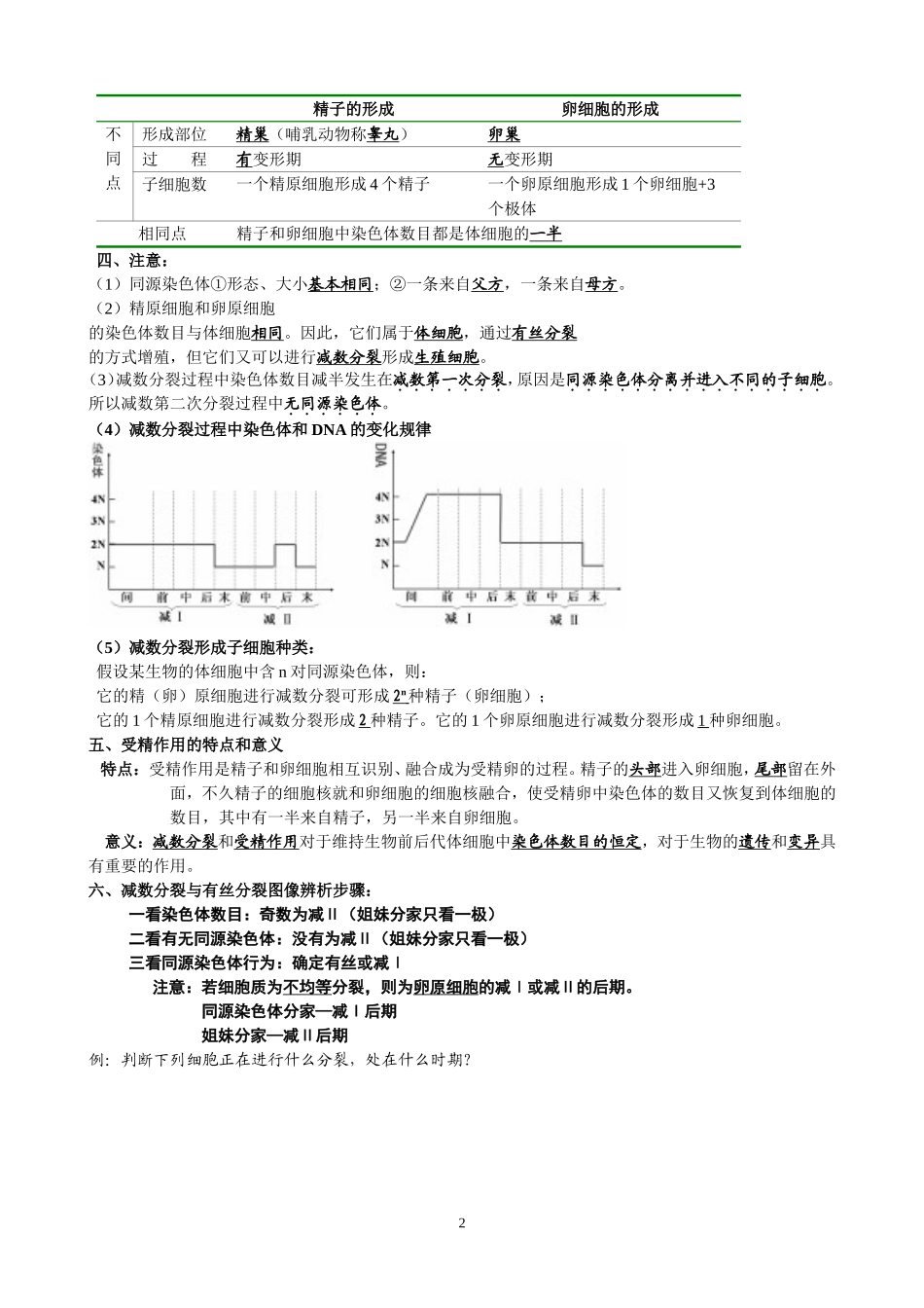 高中生物必修2复习提纲(最全)_第2页
