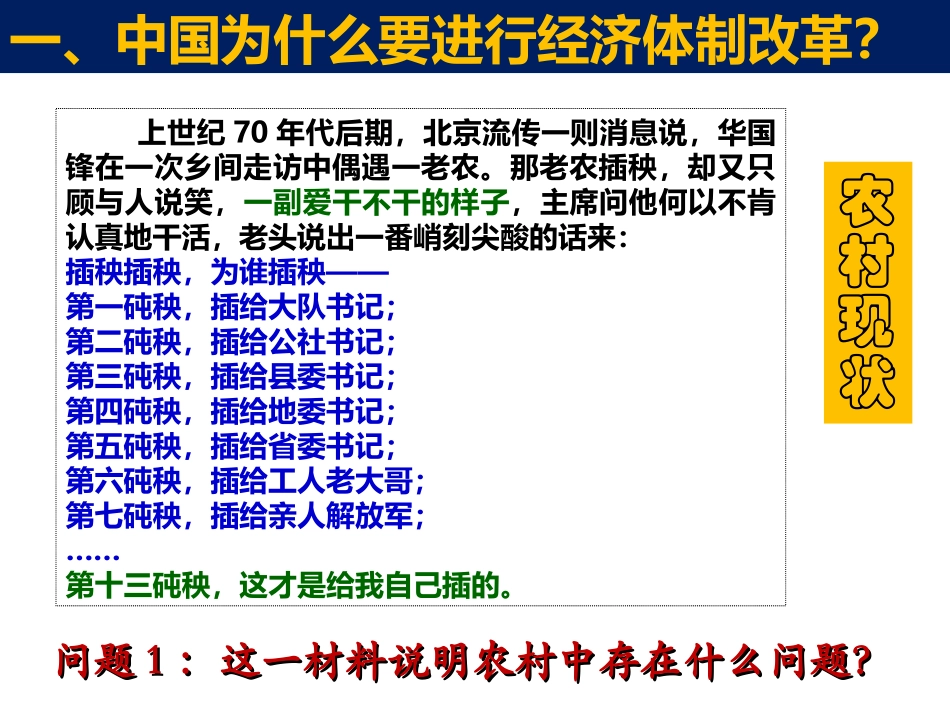 高中历史必修二（岳麓版）第21课+经济体制改革+课件（共27张）_第3页