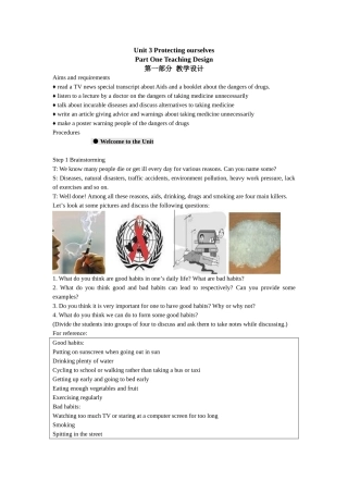 牛津英语模块十第三单元Welcome+to+the+Unit精品教案