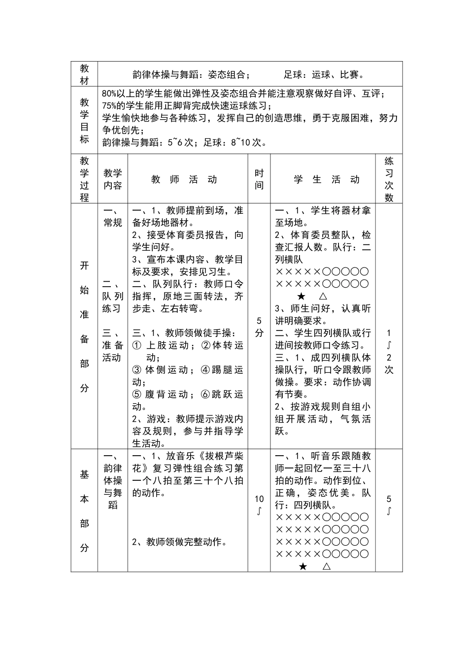 韵律体操与舞蹈：姿态组合_第1页