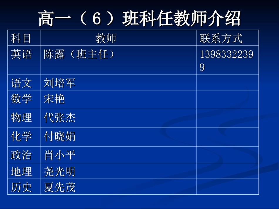 高一上第一次家长会(1)_第1页