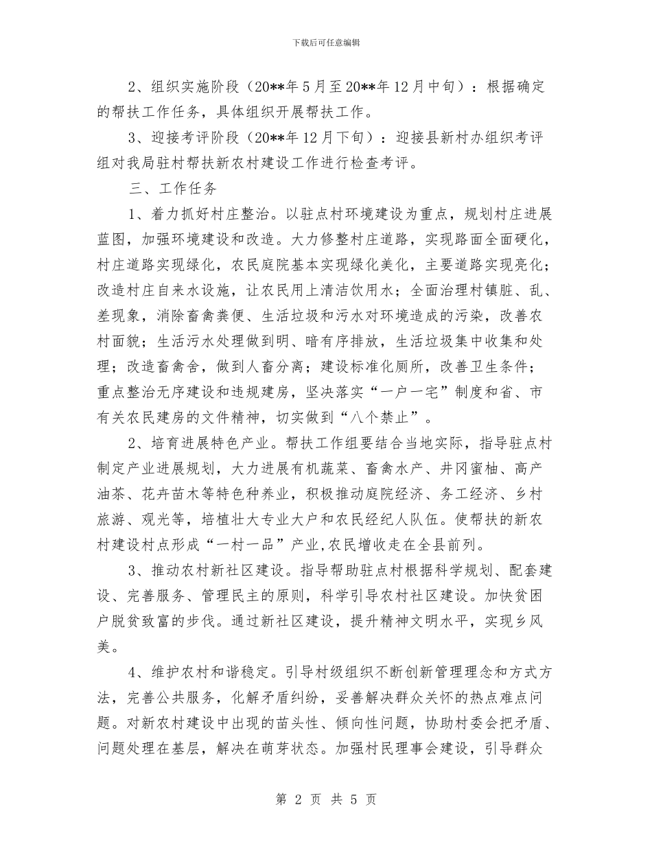 住建局帮扶美丽乡村建设工作计划与住建局平安建设宣传月实施方案汇编_第2页