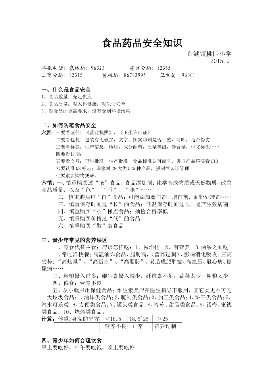 食品药品安全知识_第1页