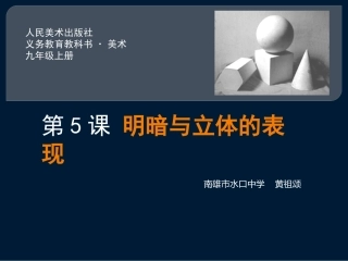 5.明暗与立体的表现