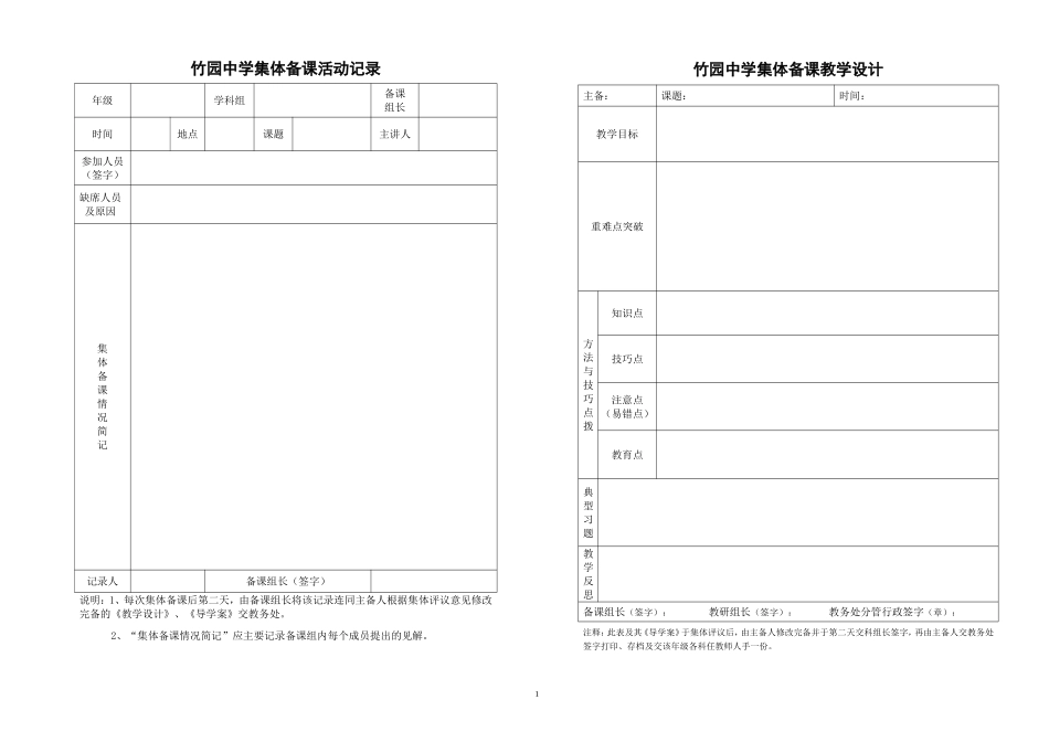 集体备课活动记录2(1)_第1页