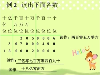 读出下面各数-亿以上数的认识