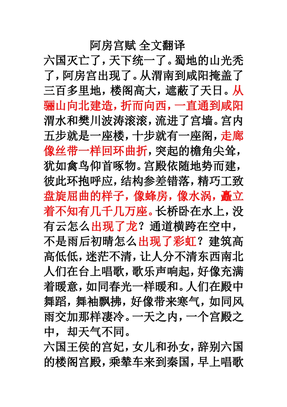 阿房宫赋全文翻译_第1页