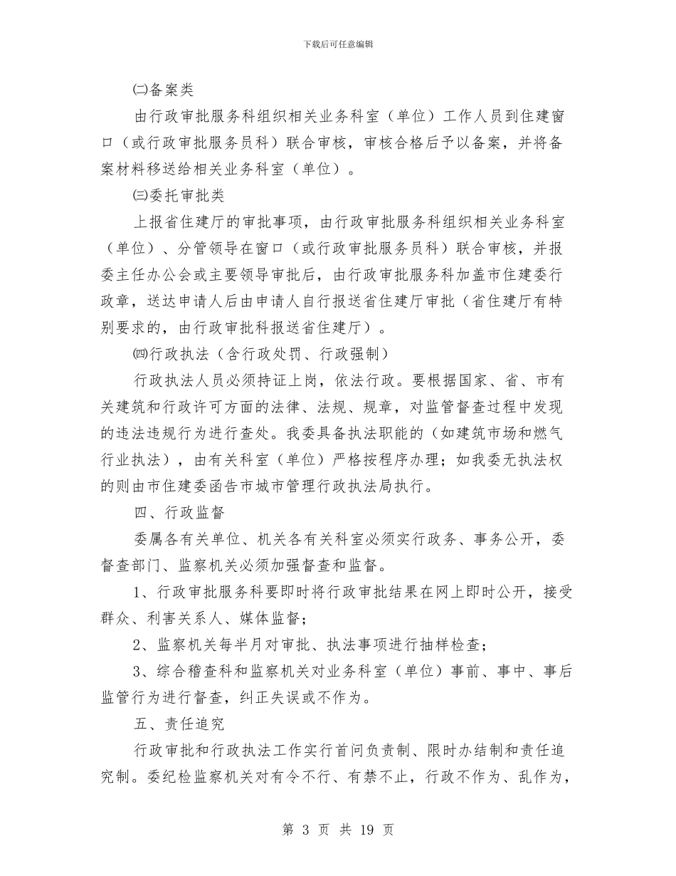 住建局行政监督实施意见与住建局责任建设自查报告汇编_第3页